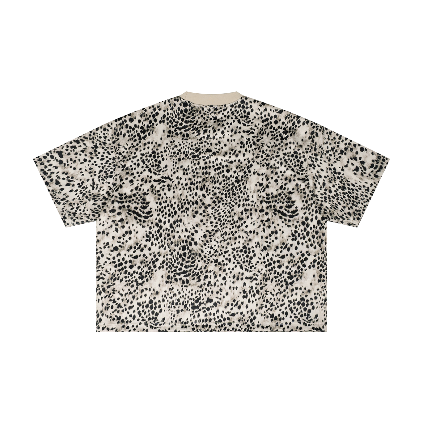 Leopard Print Boxy T-Shirt World Of Rock (NO IT'S NOT POLYESTER)
