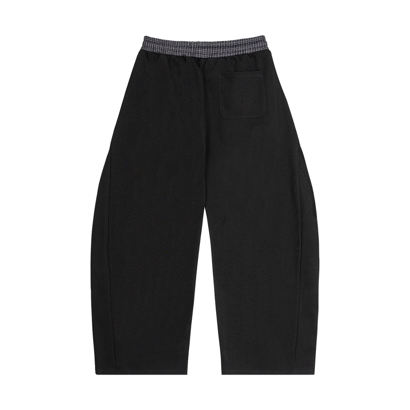 Plaid Waistband Baggy Sweatpants