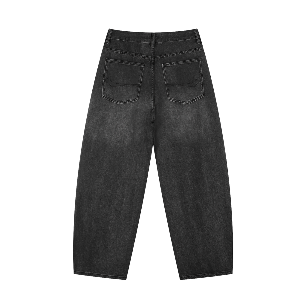 World Of Rock Sunfade Vintage Wash Barrel Leg Jeans