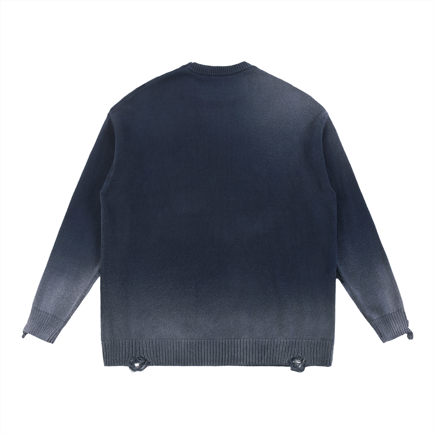 World Of Rock Distressed Ripped Crewneck Sweater