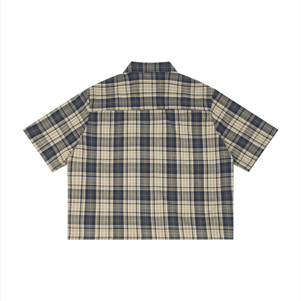 World Of Rock Unisex Plaid Boxy Short Sleeve Shirt