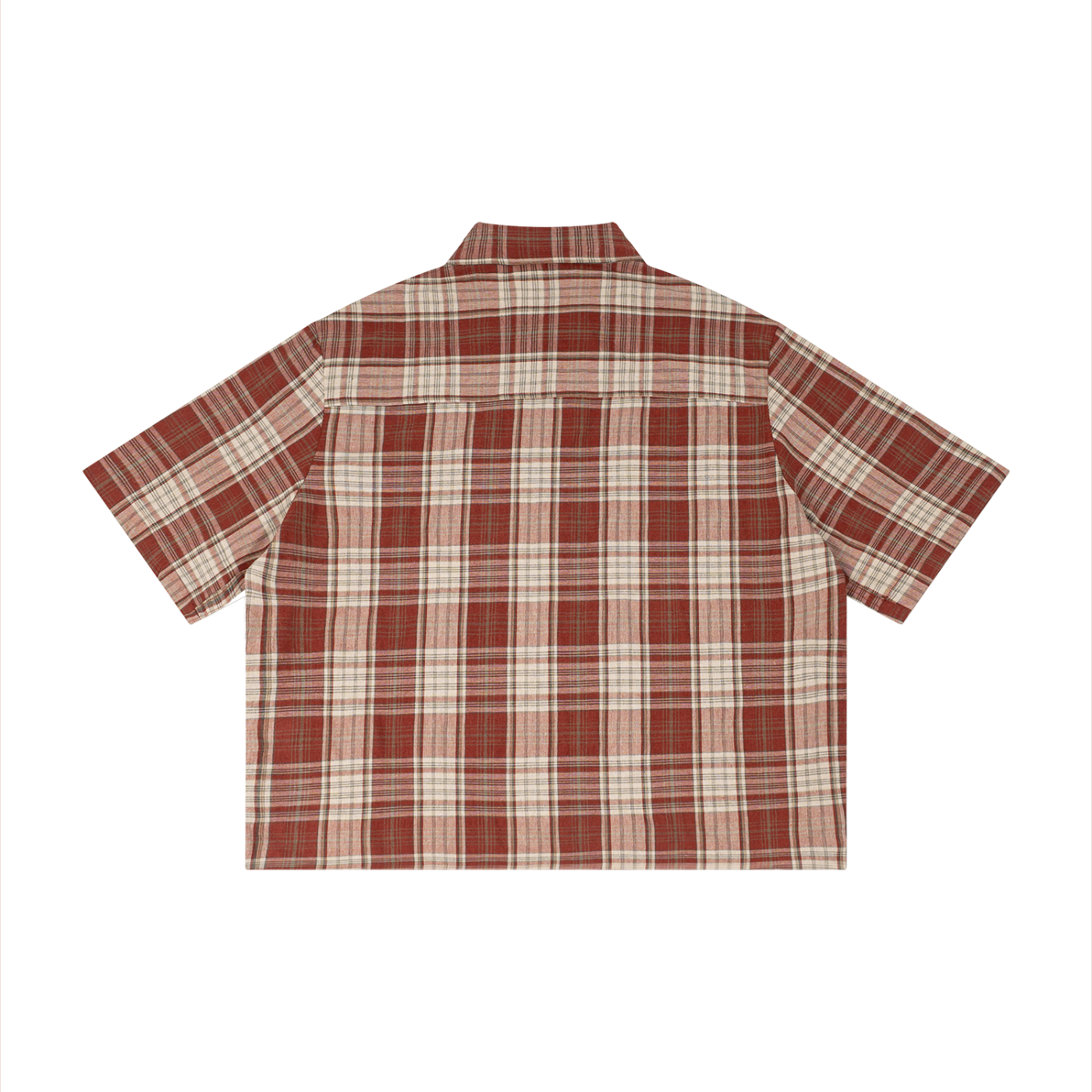 World Of Rock Unisex Plaid Boxy Short Sleeve Shirt