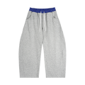 Plaid Waistband Baggy Sweatpants