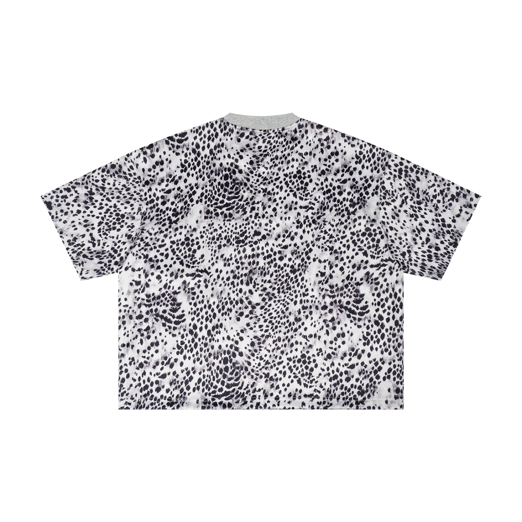 Leopard Print Boxy T-Shirt World Of Rock (NO IT'S NOT POLYESTER)