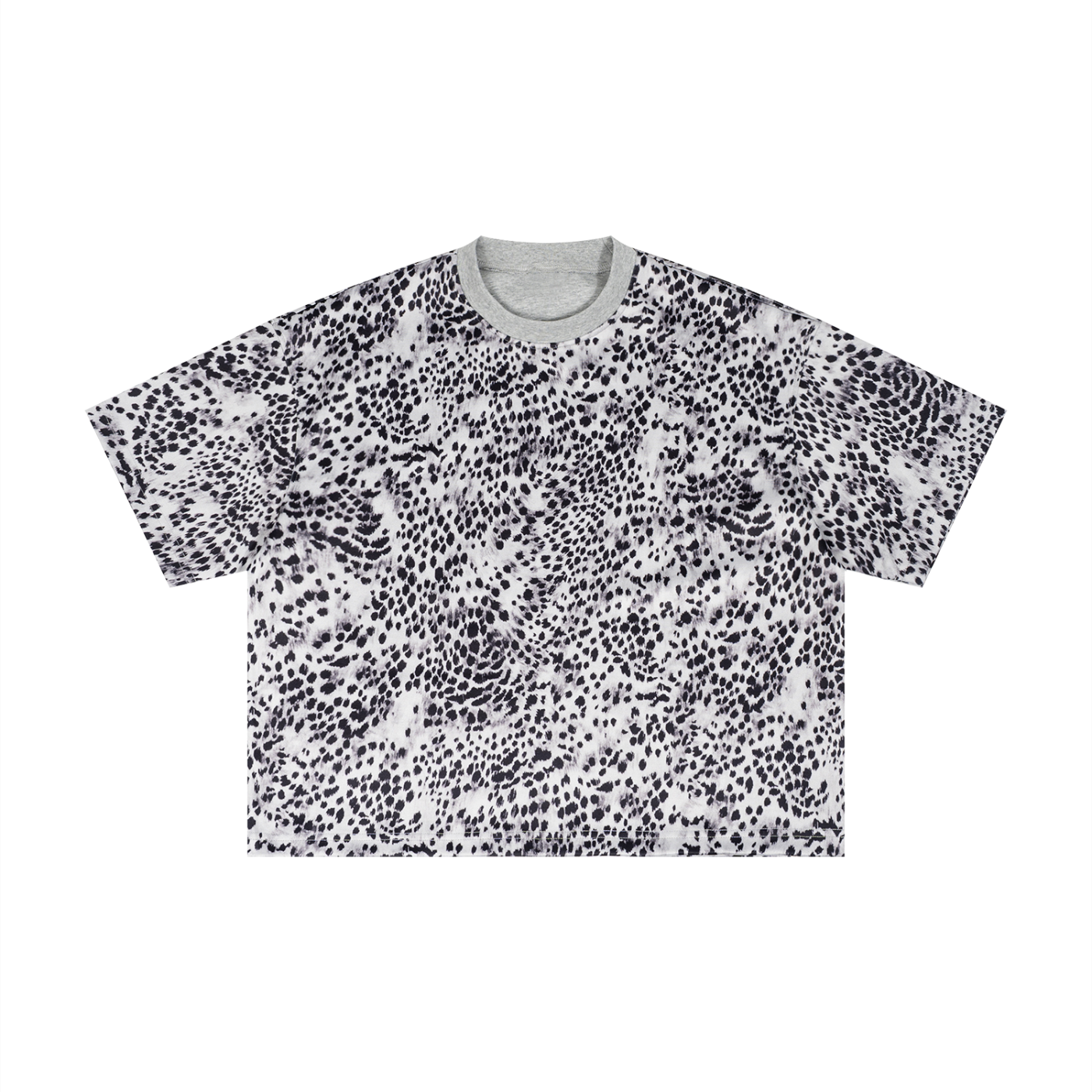 Leopard Print Boxy T-Shirt World Of Rock (NO IT'S NOT POLYESTER)