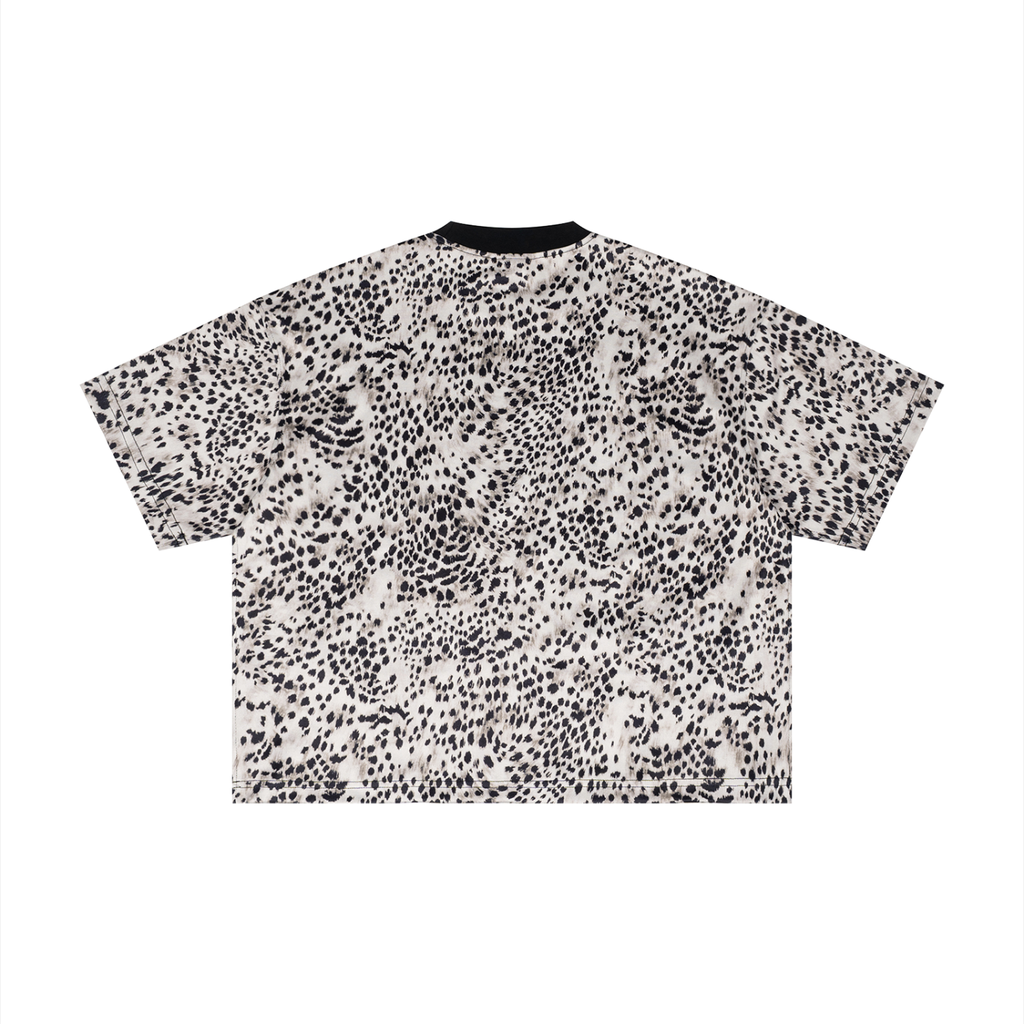 Leopard Print Boxy T-Shirt World Of Rock (NO IT'S NOT POLYESTER)