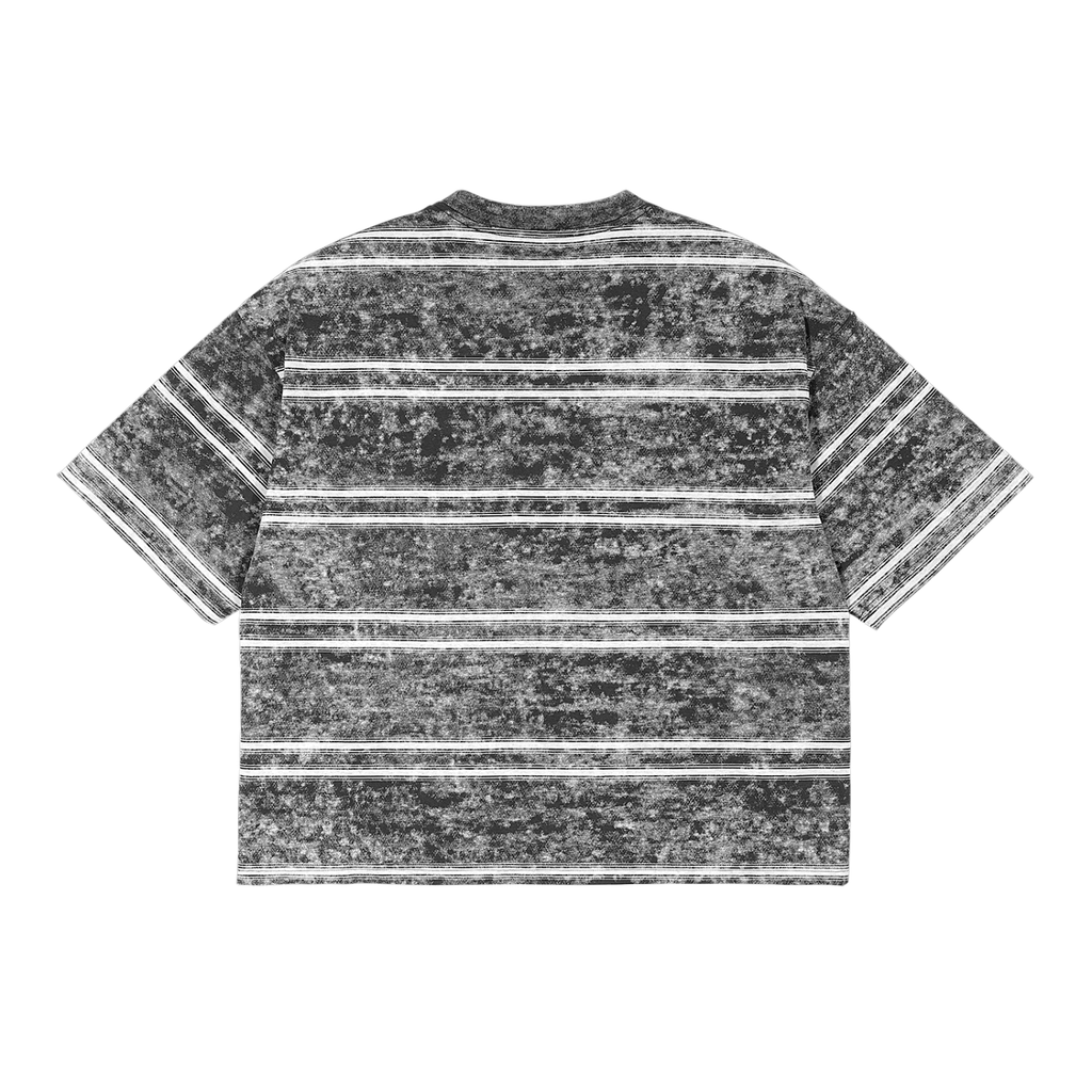 Basic Boxy Stripped World Of Rock T-Shirt