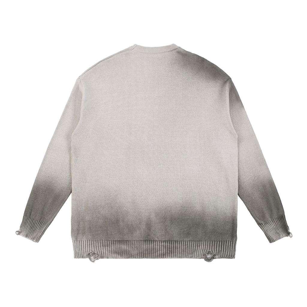 World Of Rock Distressed Ripped Crewneck Sweater