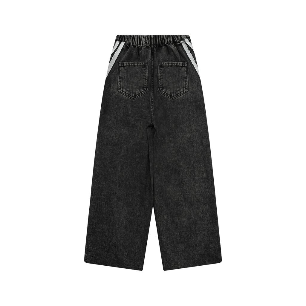 Baggy Vintage Wash Side Stripe Jeans