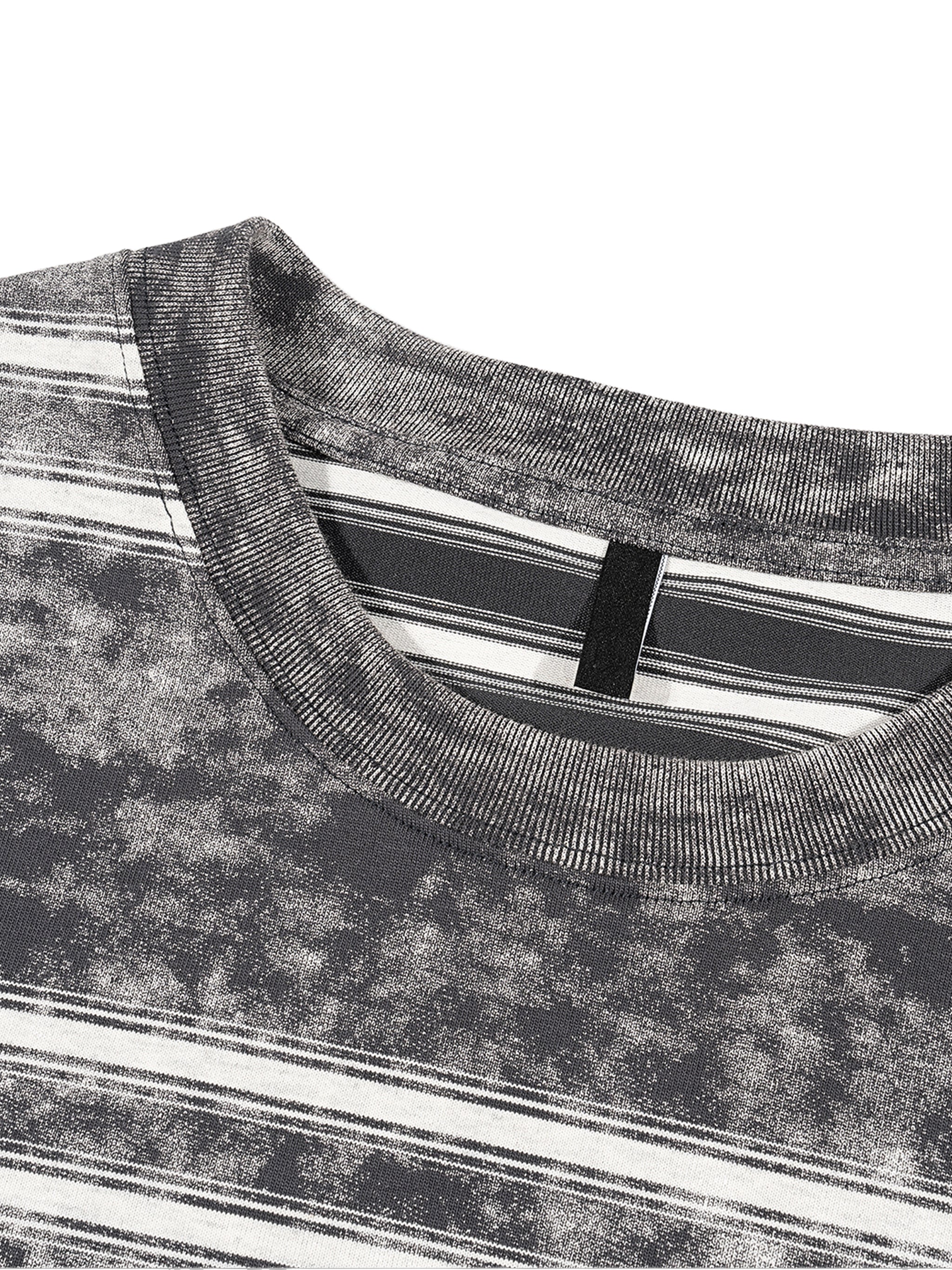 Basic Boxy Stripped World Of Rock T-Shirt