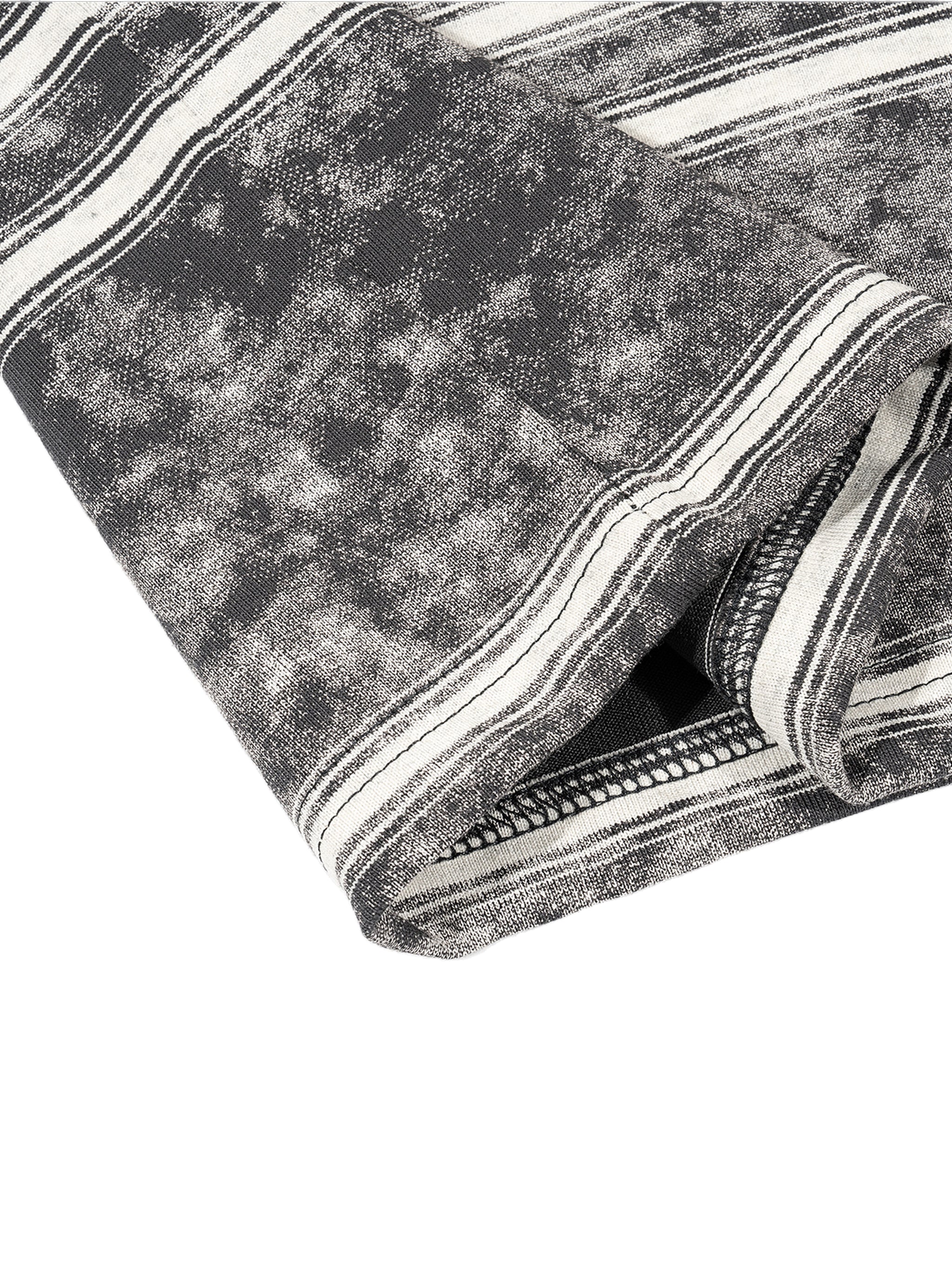 Basic Boxy Stripped World Of Rock T-Shirt