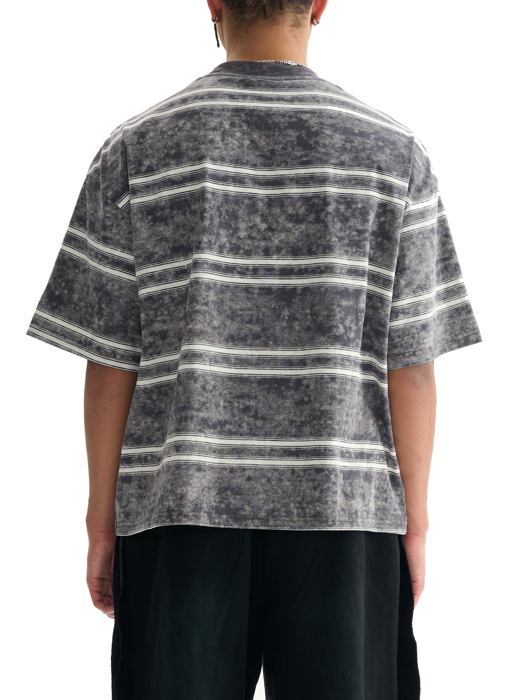 Basic Boxy Stripped World Of Rock T-Shirt
