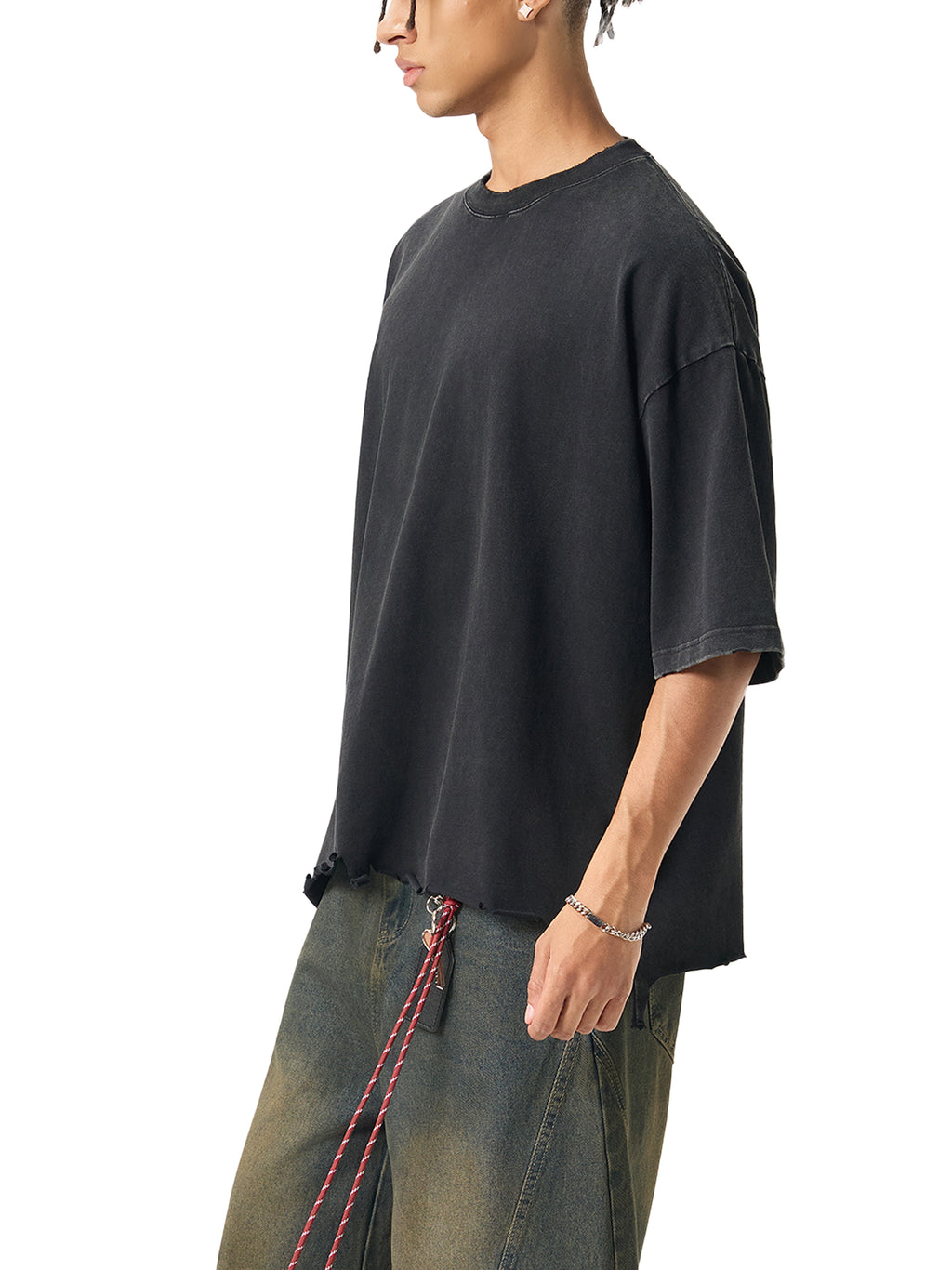 Raw-Hem Boxy T-shirt
