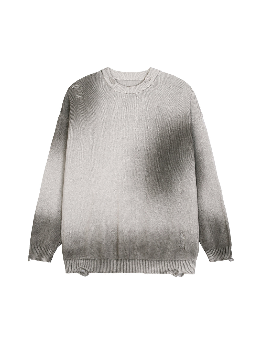 World Of Rock Distressed Ripped Crewneck Sweater