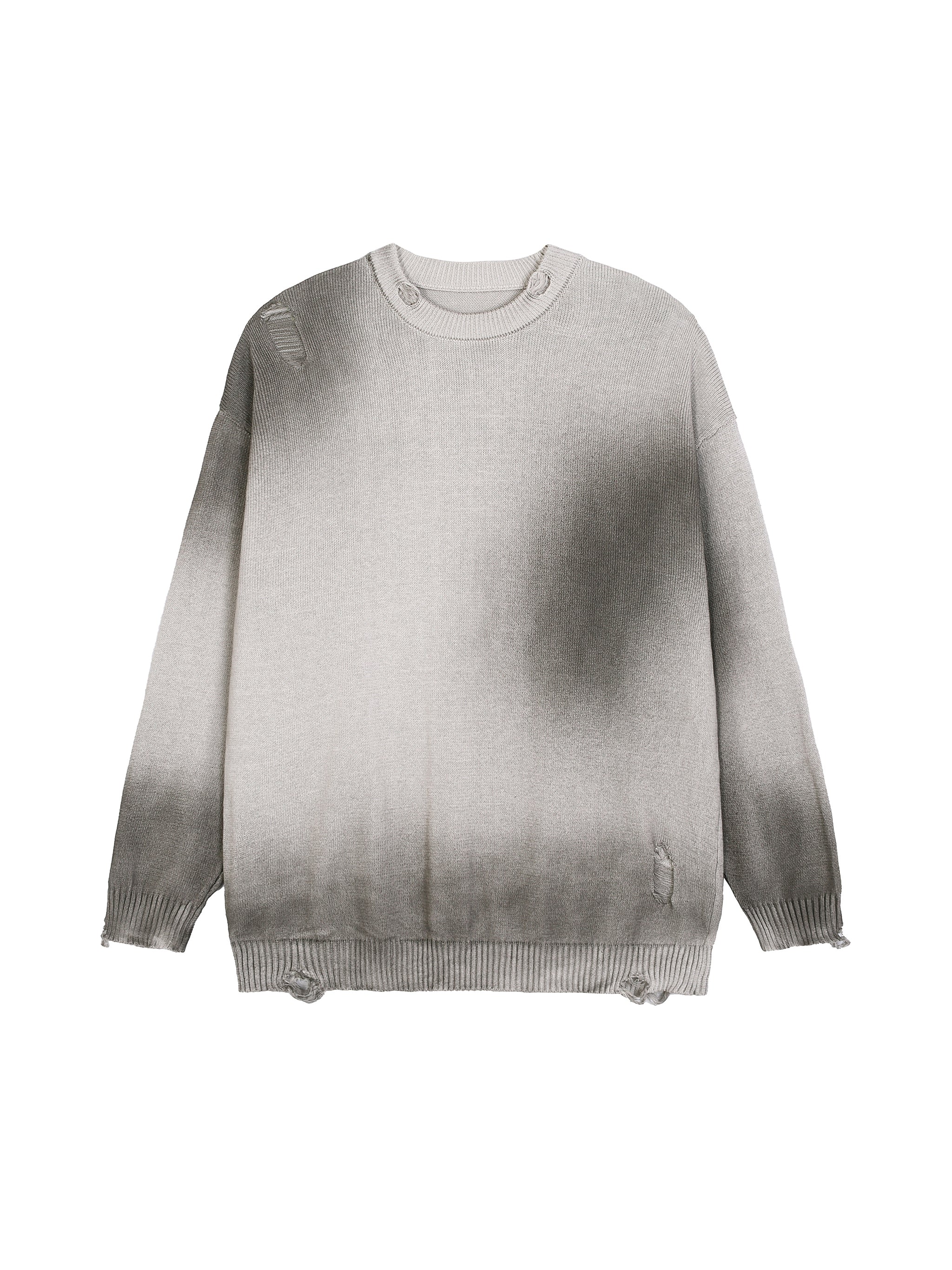 World Of Rock Distressed Ripped Crewneck Sweater