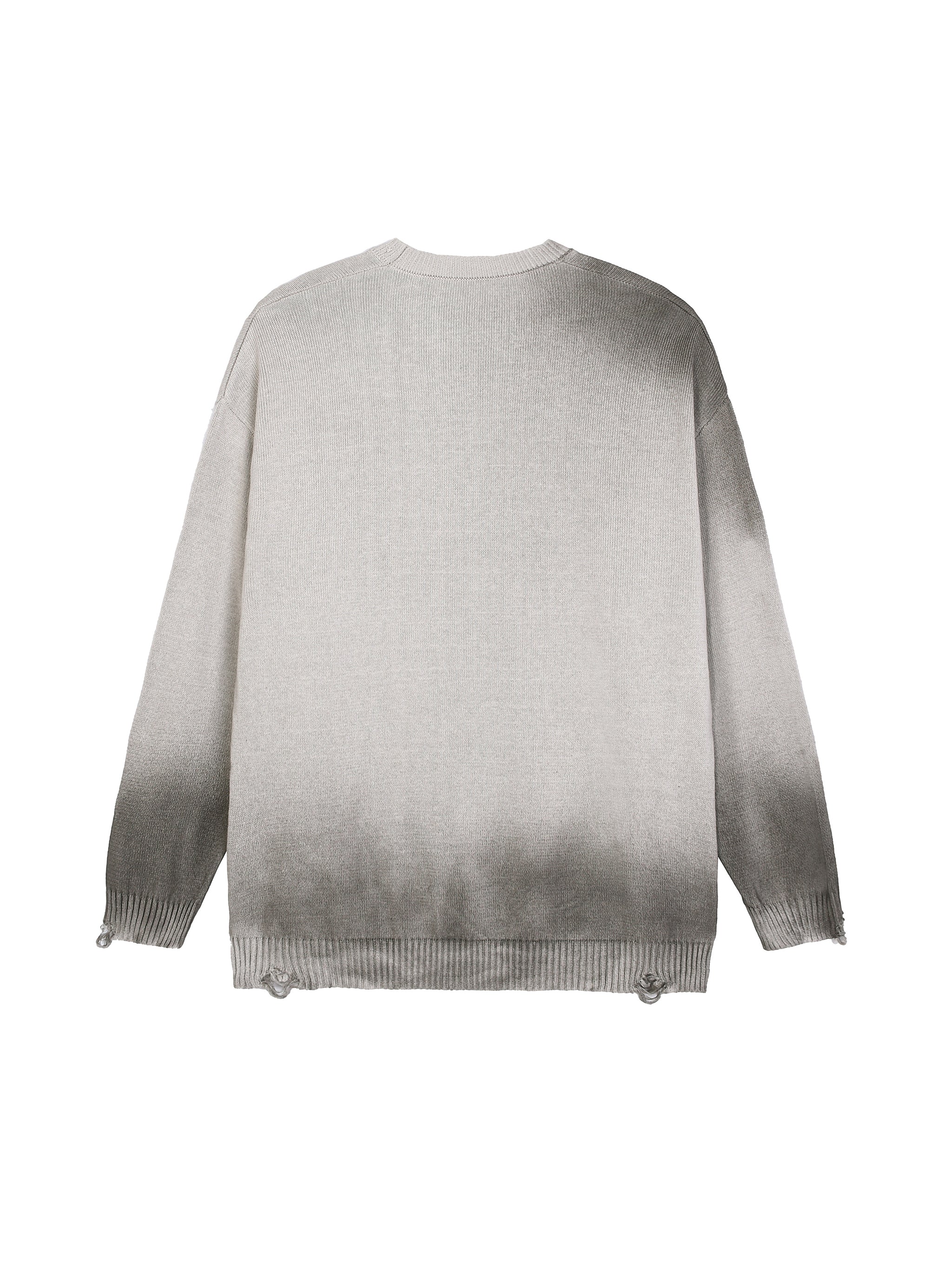 World Of Rock Distressed Ripped Crewneck Sweater