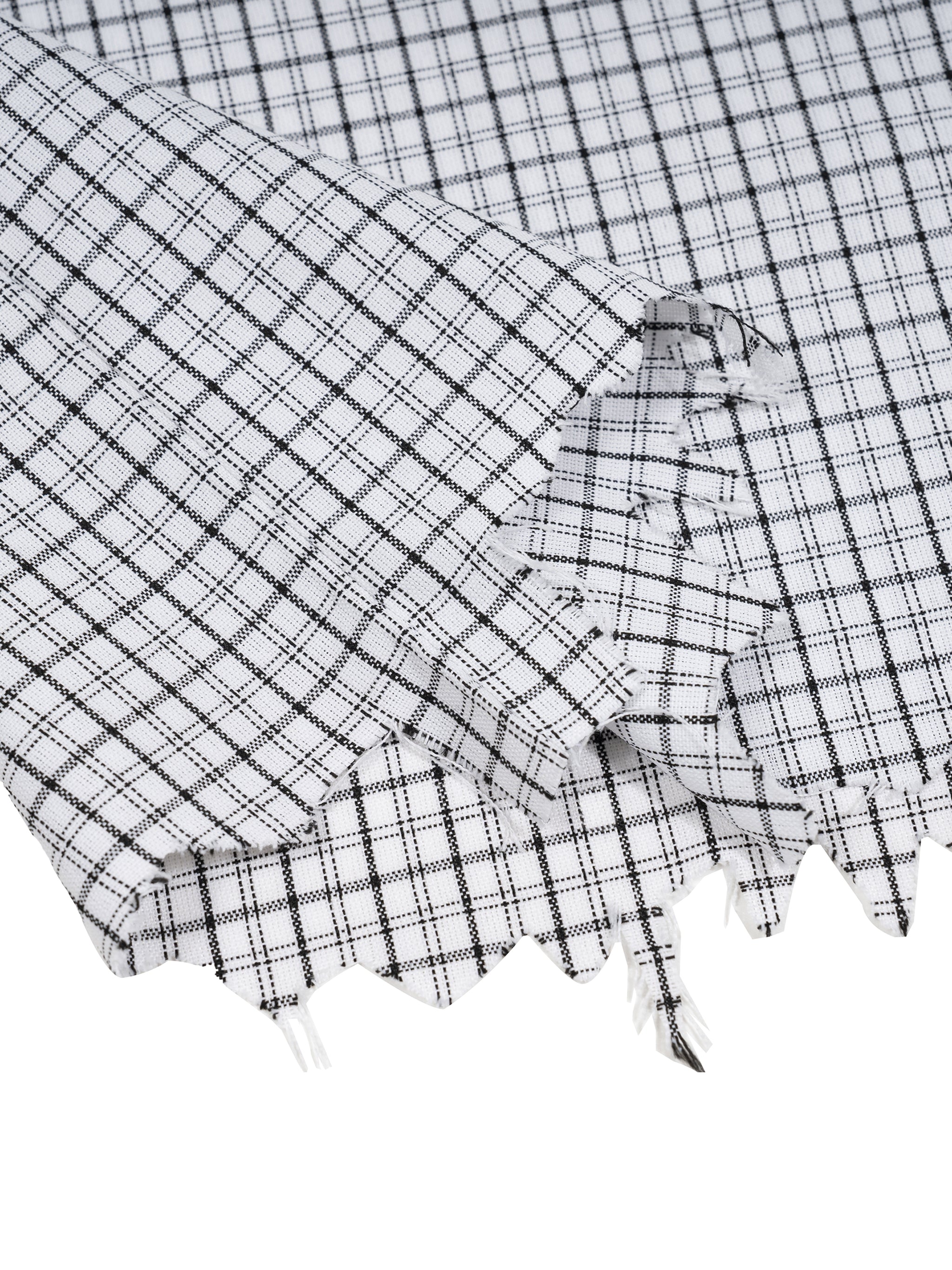 World Of Rock Unisex Distressed Plaid Boxy Shirt
