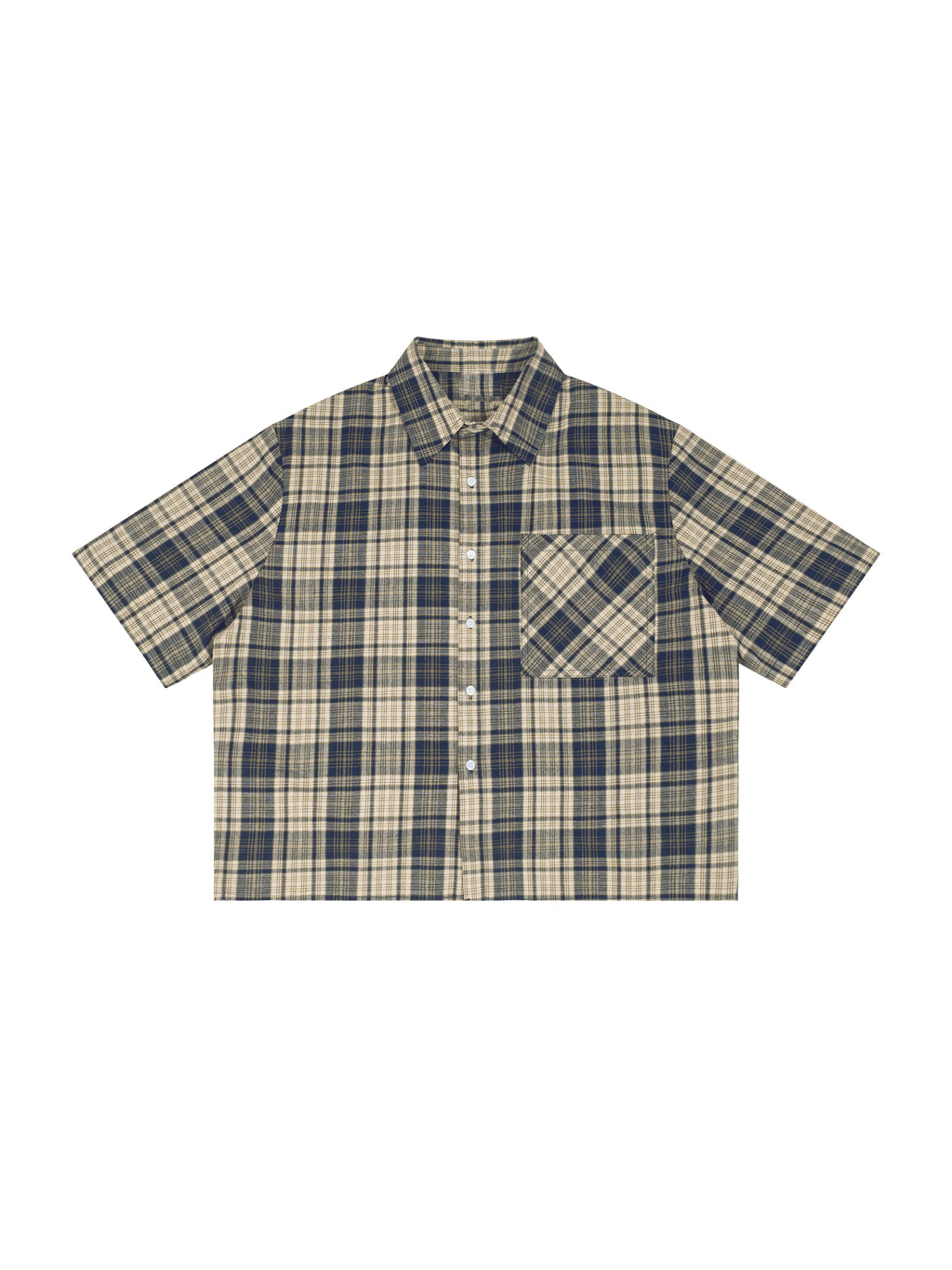 World Of Rock Unisex Plaid Boxy Short Sleeve Shirt