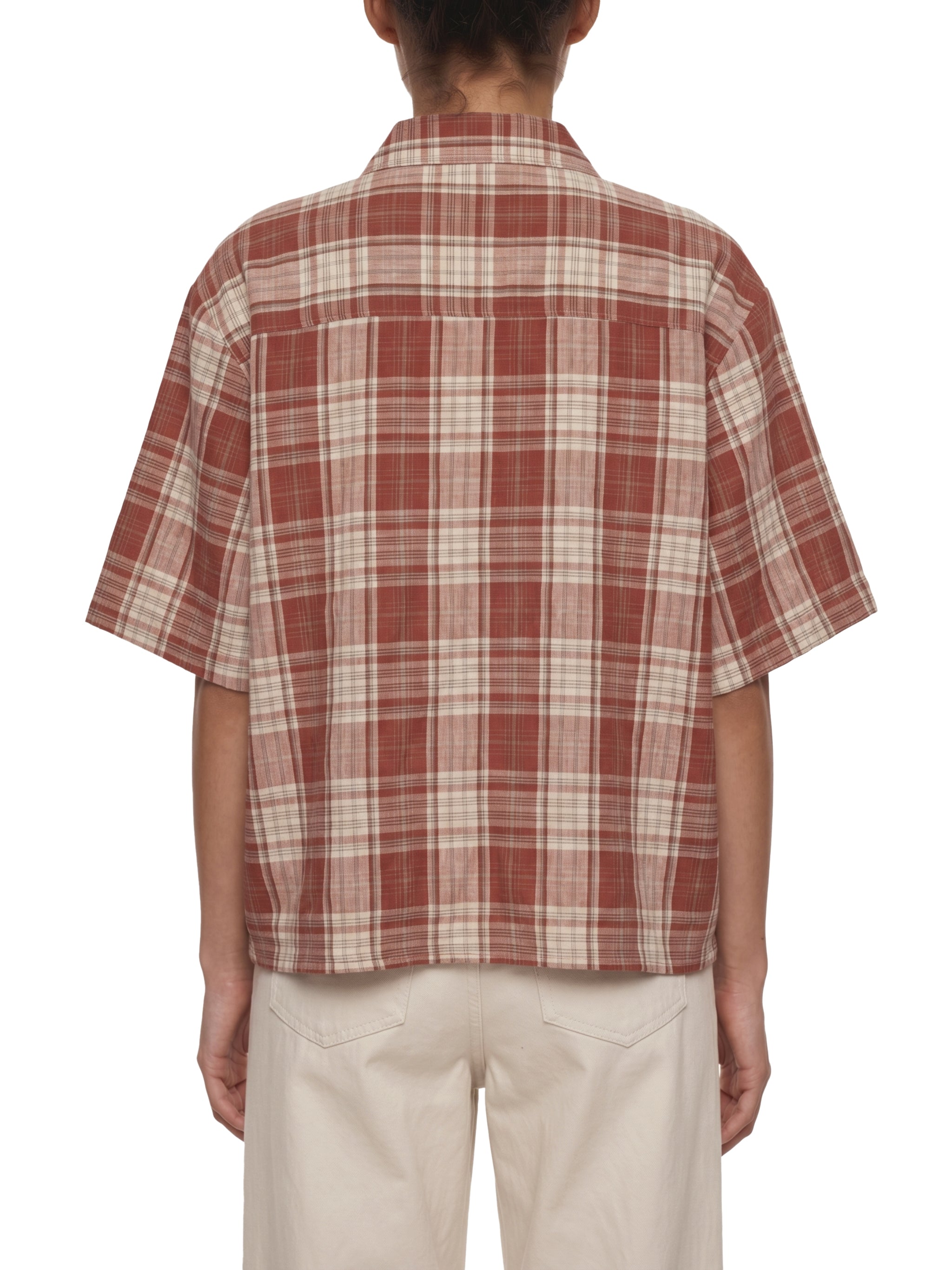 World Of Rock Unisex Plaid Boxy Short Sleeve Shirt