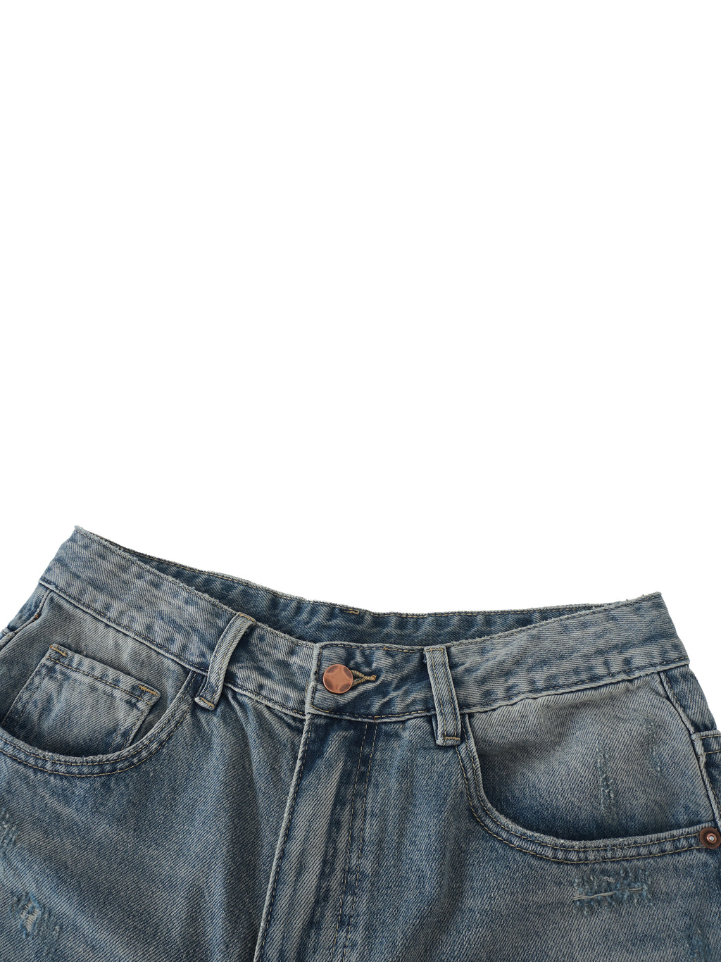 World Of Rock Distressed Barrel Leg Jeans