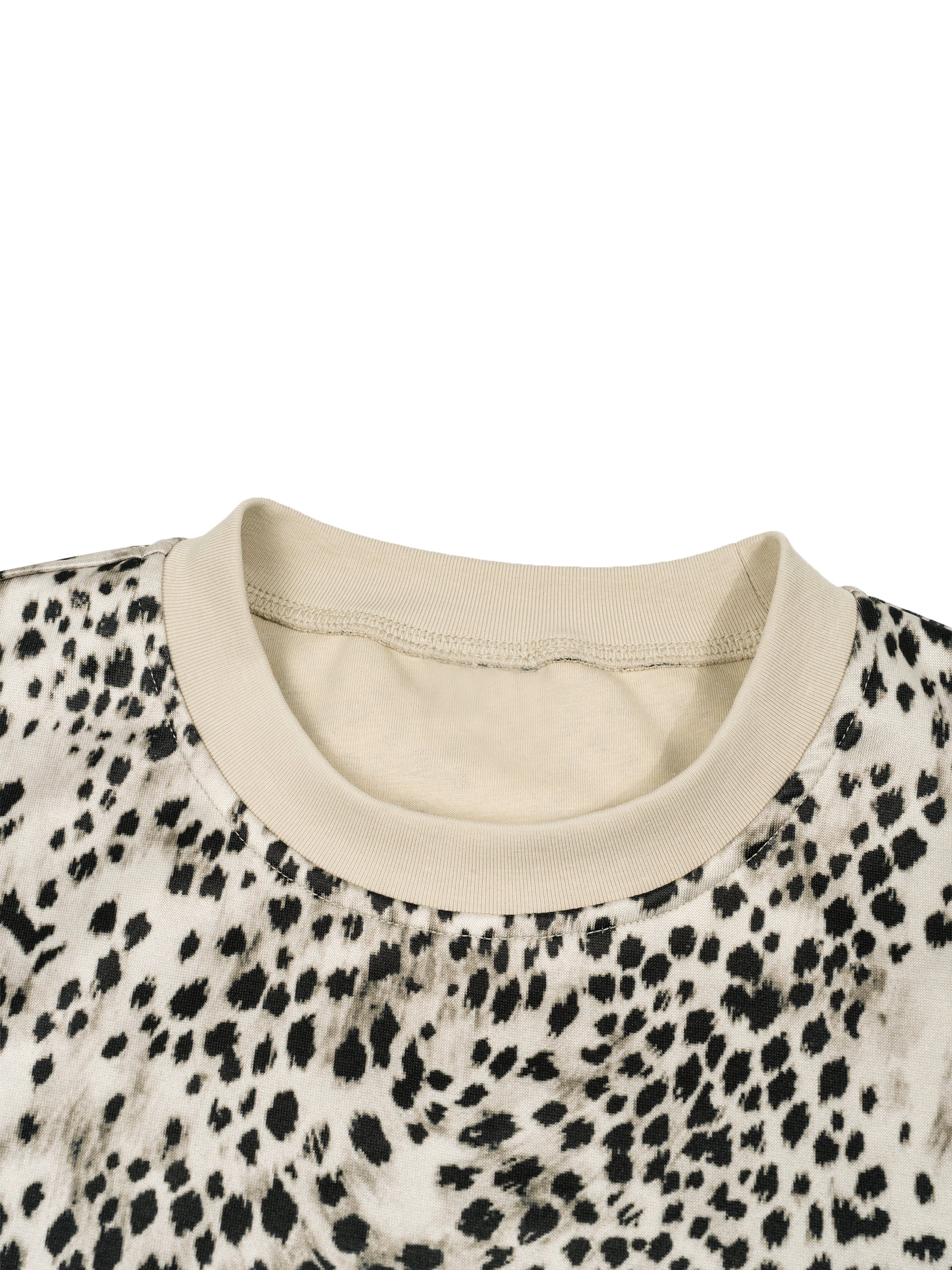 Leopard Print Boxy T-Shirt World Of Rock (NO IT'S NOT POLYESTER)
