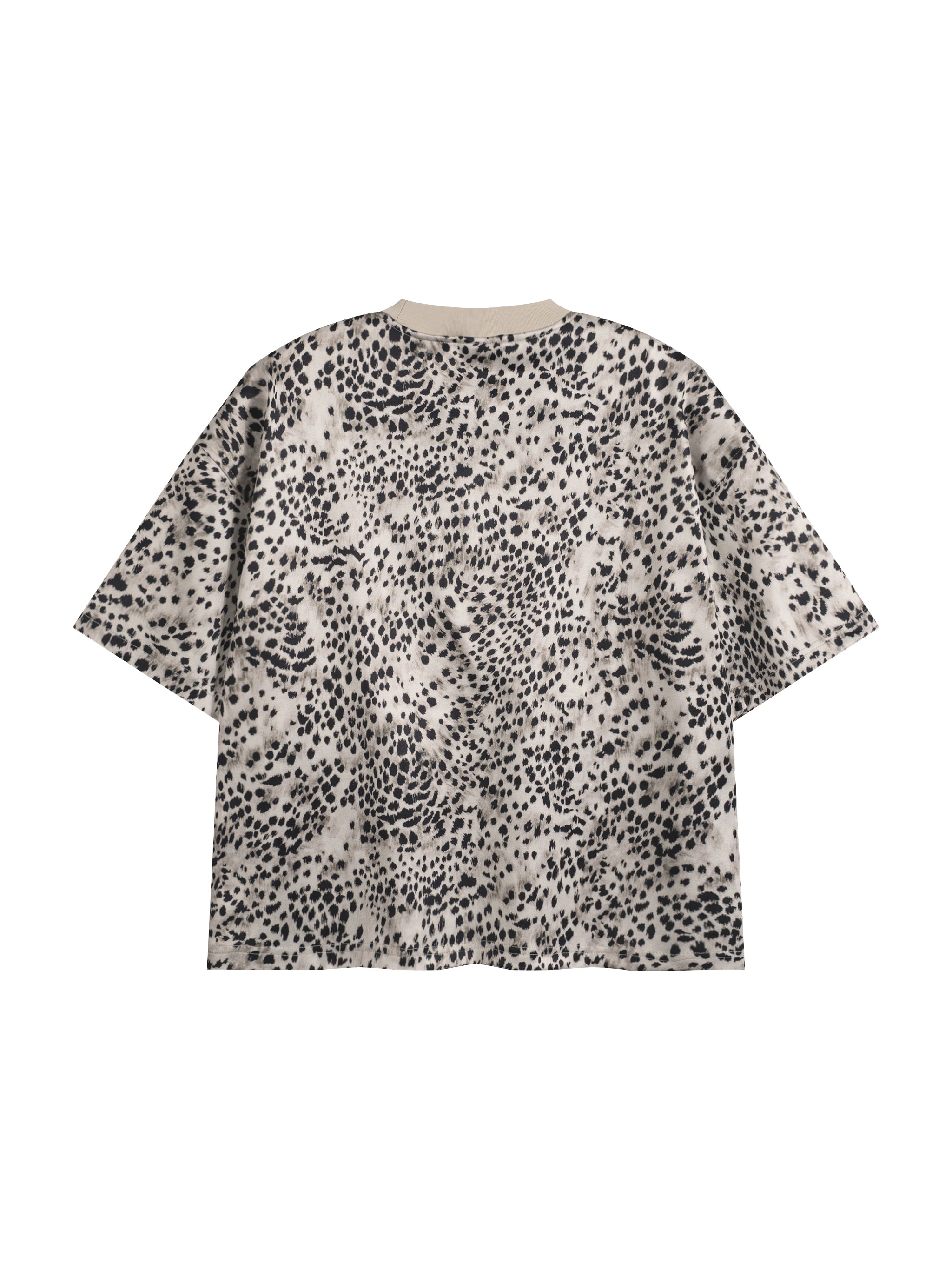 Leopard Print Boxy T-Shirt World Of Rock (NO IT'S NOT POLYESTER)
