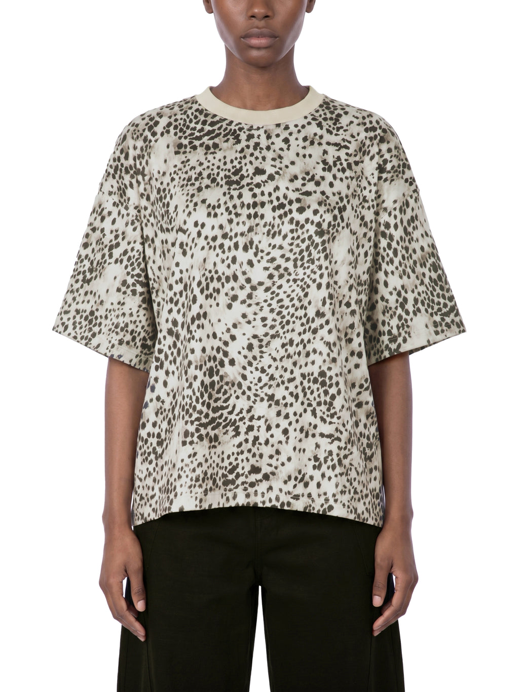 Leopard Print Boxy T-Shirt World Of Rock (NO IT'S NOT POLYESTER)