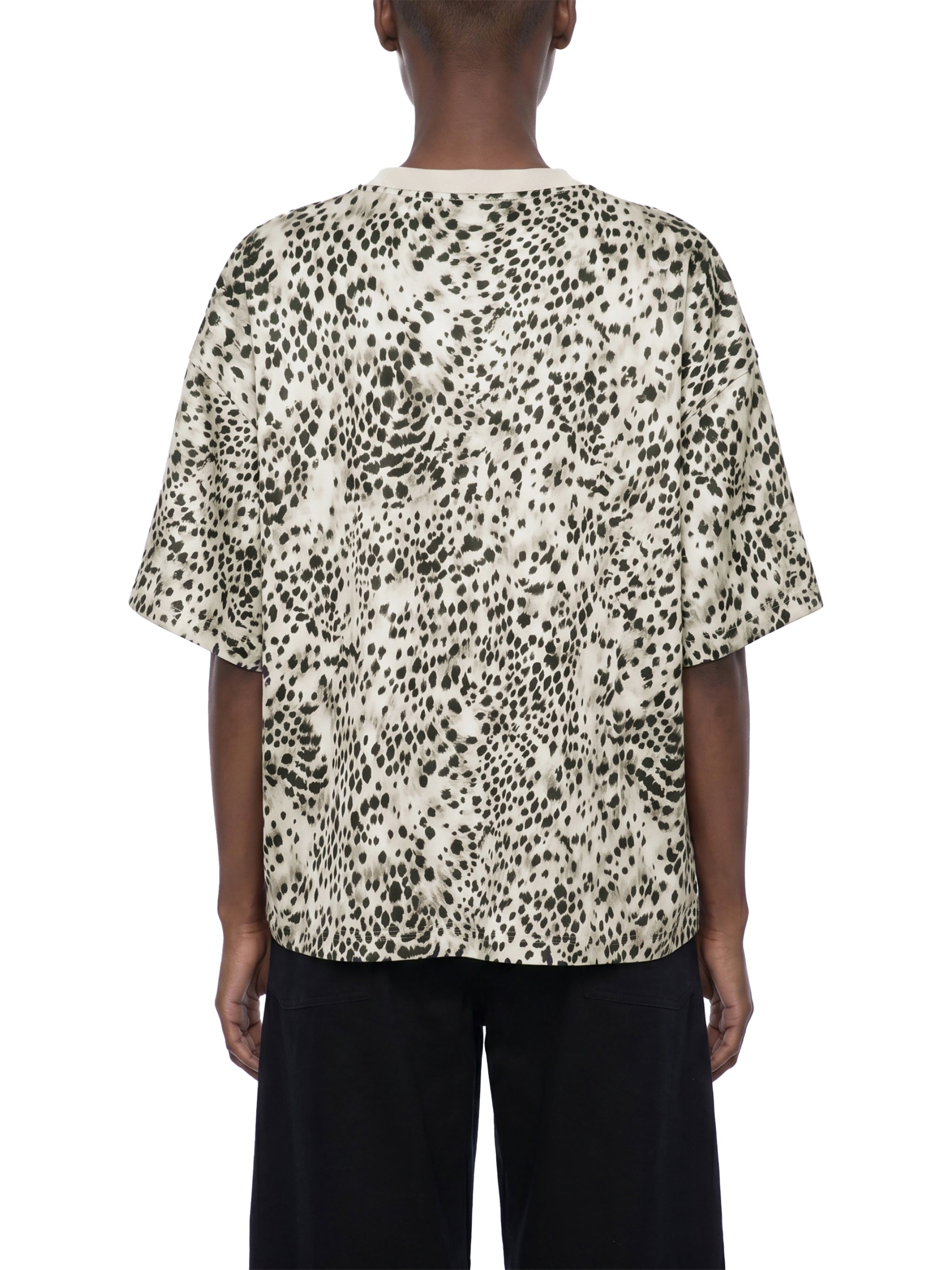 Leopard Print Boxy T-Shirt World Of Rock (NO IT'S NOT POLYESTER)