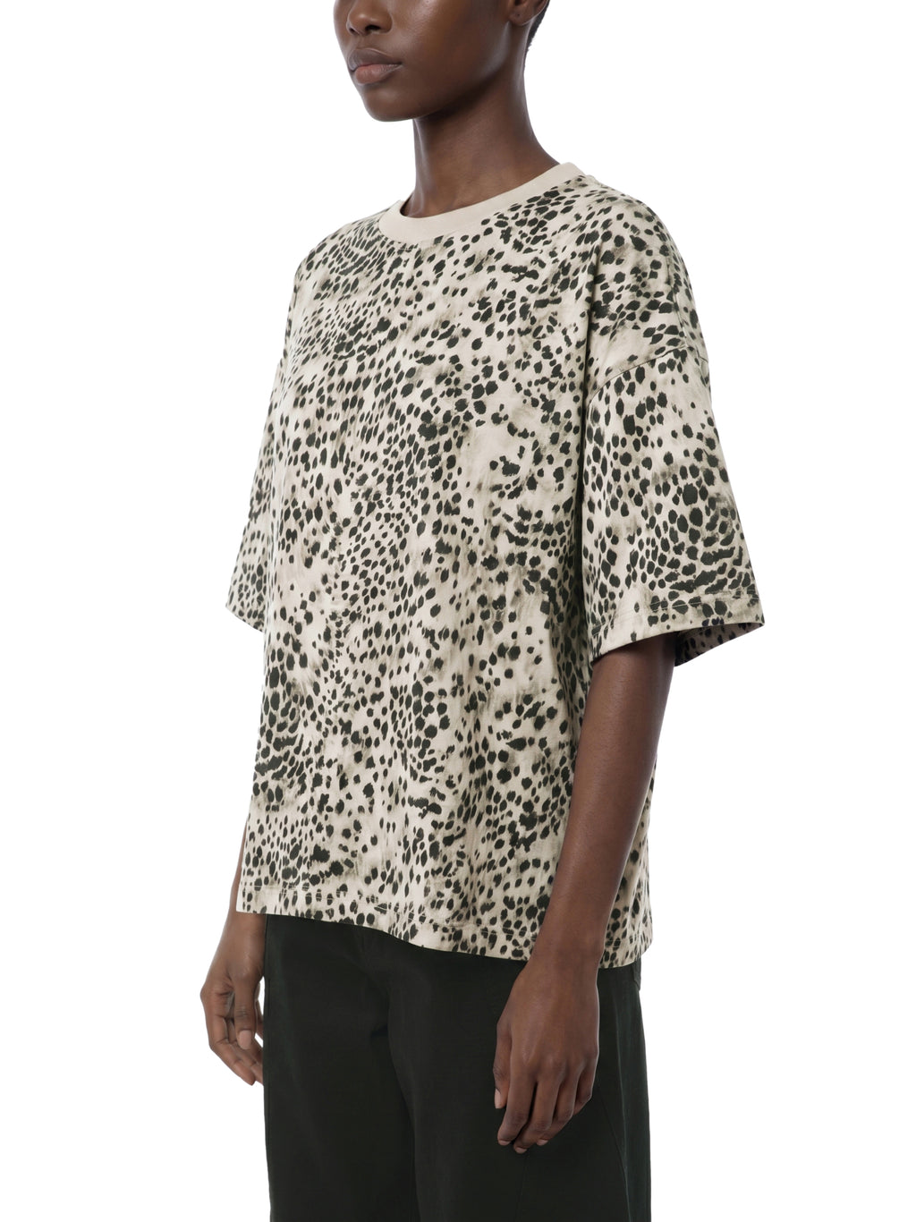 Leopard Print Boxy T-Shirt World Of Rock (NO IT'S NOT POLYESTER)