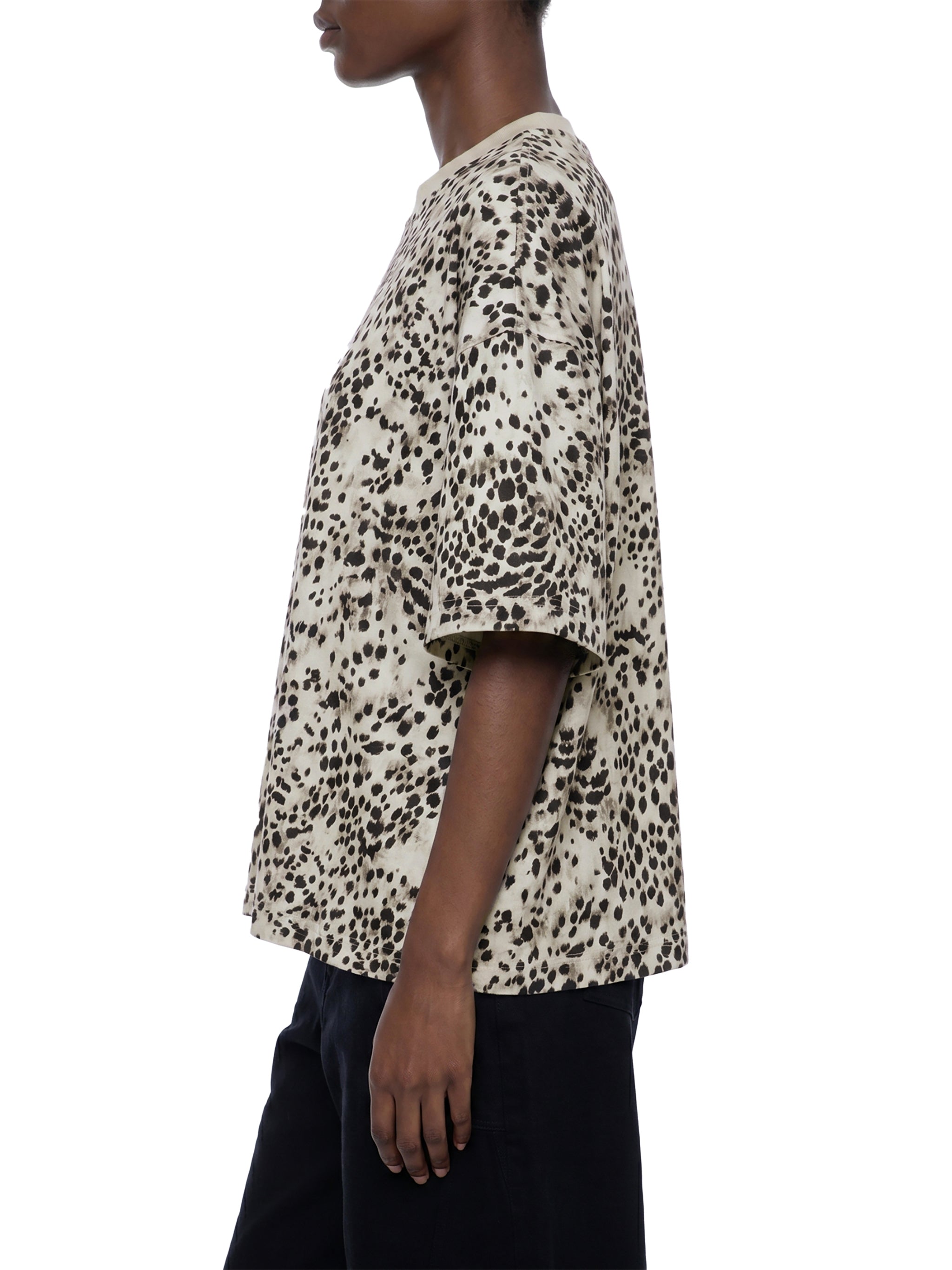 Leopard Print Boxy T-Shirt World Of Rock (NO IT'S NOT POLYESTER)