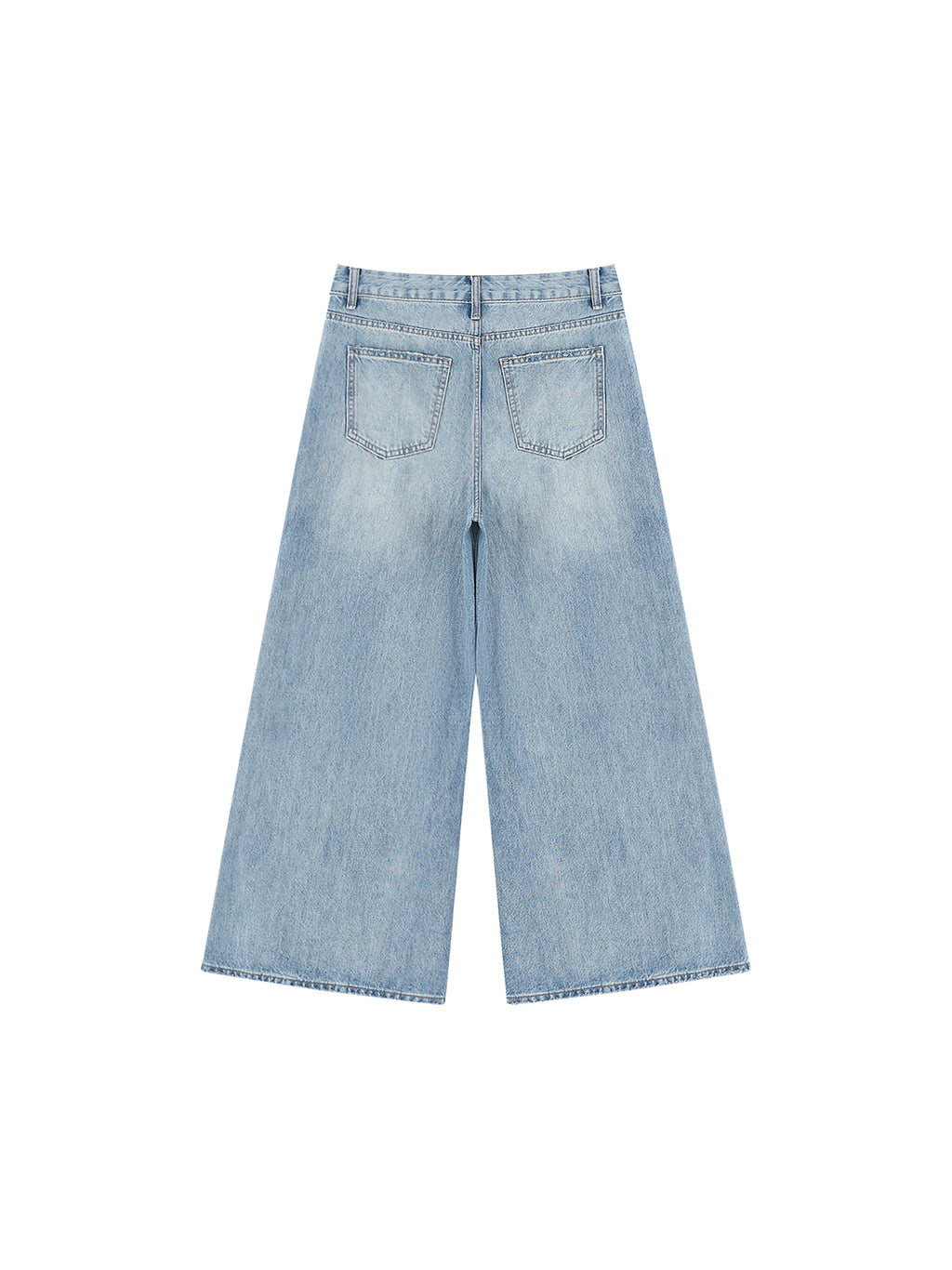 World Of Rock Distressed Wide Leg Jeans