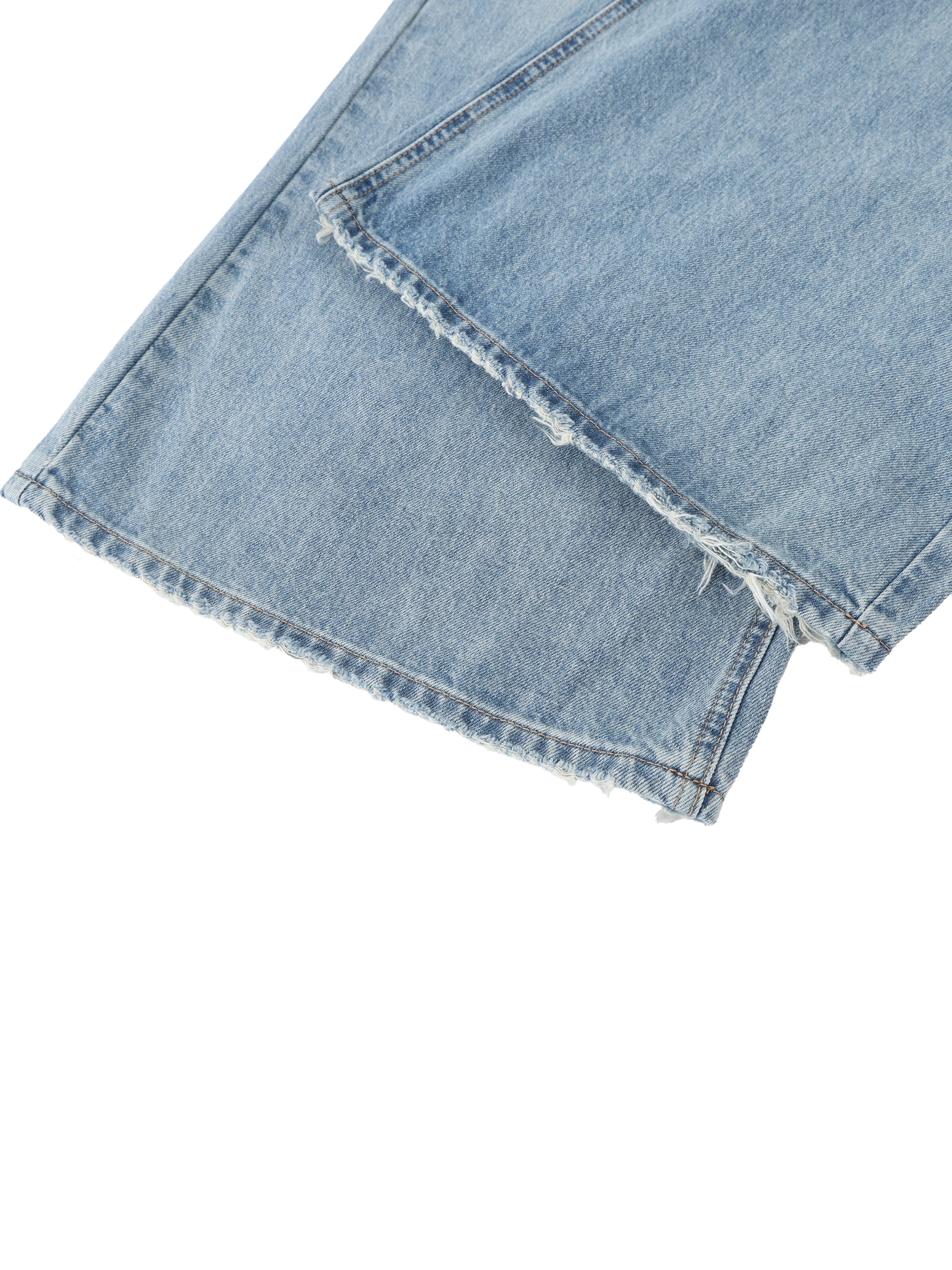 World Of Rock Distressed Wide Leg Jeans