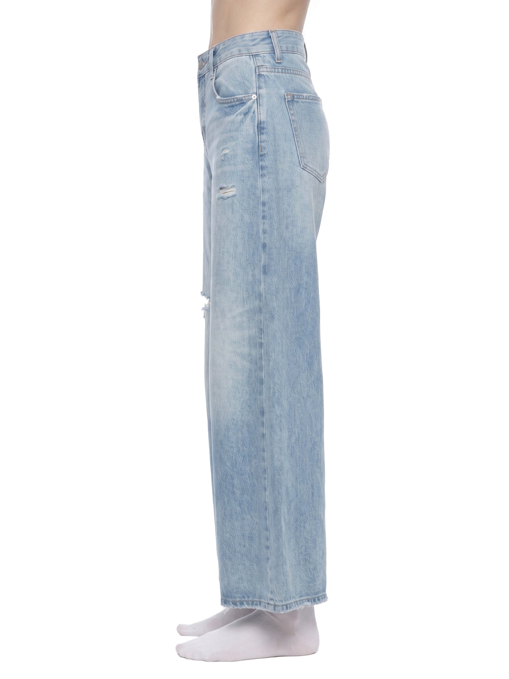 World Of Rock Distressed Wide Leg Jeans