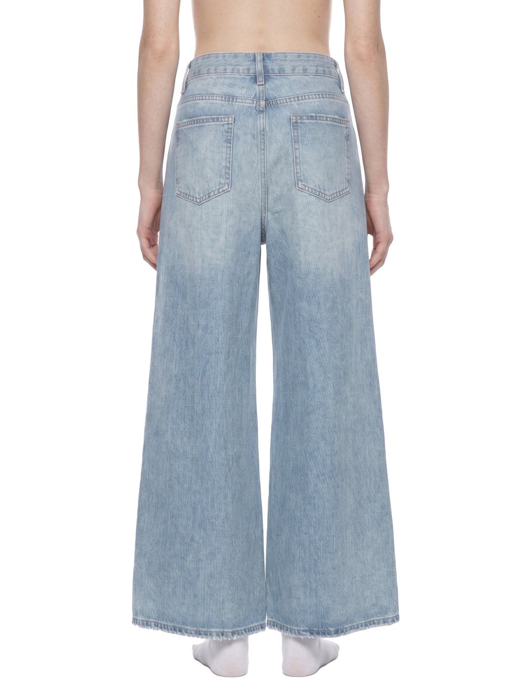World Of Rock Distressed Wide Leg Jeans